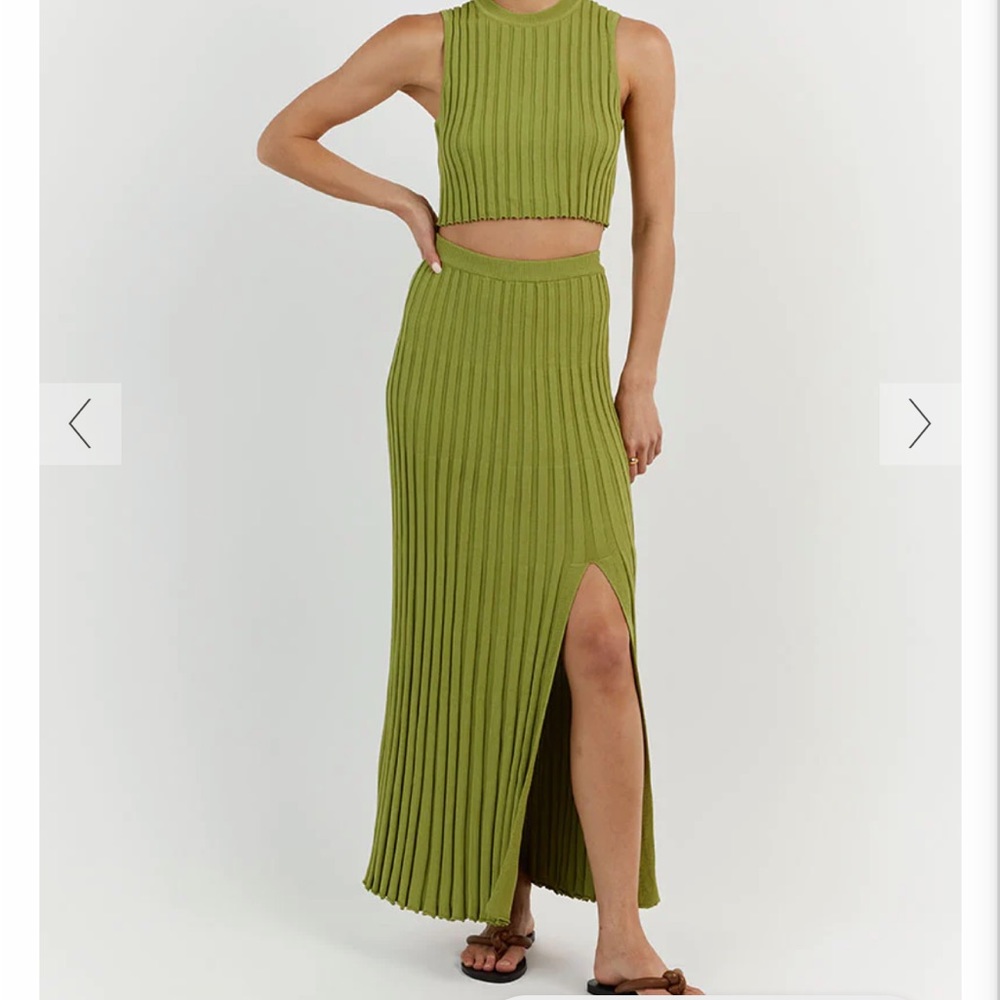 DISSH ADA LIME MIDI SKIRT SET